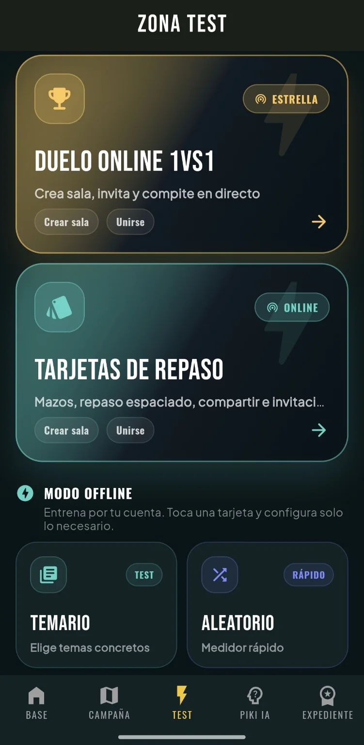 Zona test Oposiplus
